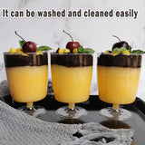 30pcs Clear Hard Plastic Mousse Cake Cup Pudding Ice Cream Dessert Serving Cups