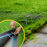 100pcs U Shape Ground Stakes Gardening Spikes Landscape Anchor Pins