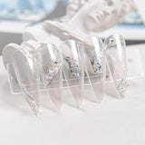 3D Nail Butterfly Design Sticker Decor Decal Holographic Laser Nail Art Sticker - Gold L-04