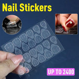 24-2400PCS Double Sided Adhesive Press On Nail Stickers Clear Tape Glue Tabs - 1PC (24xNail Stickers)