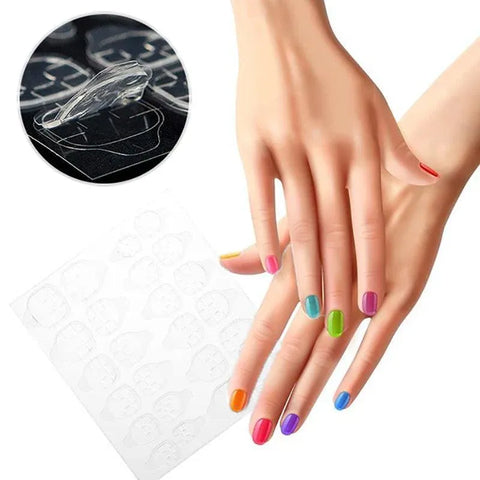 24-2400PCS Double Sided Adhesive Press On Nail Stickers Clear Tape Glue Tabs - 1PC (24xNail Stickers)