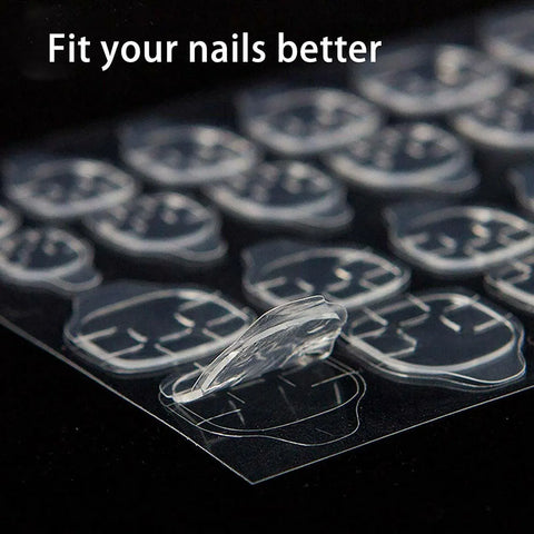 24-2400PCS Double Sided Adhesive Press On Nail Stickers Clear Tape Glue Tabs - 1PC (24xNail Stickers)