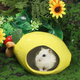 Ceramic Hamster Nest Shelter Landscaping Supplies Small Animal Hideout House - Cloud