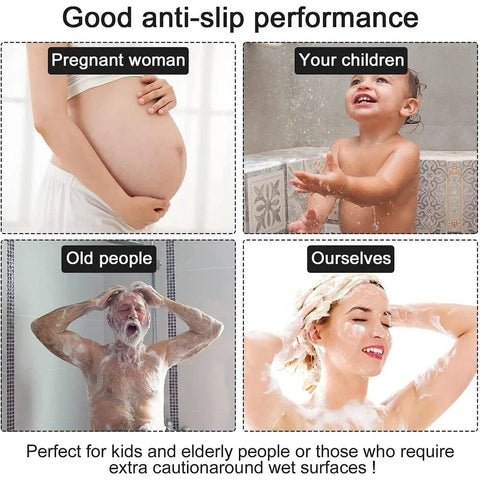 Anti Slip Bathroom Mat Non Slip Shower Floor Mat Quick Dry Soft Comfortable Rug - Beige-40x60cm