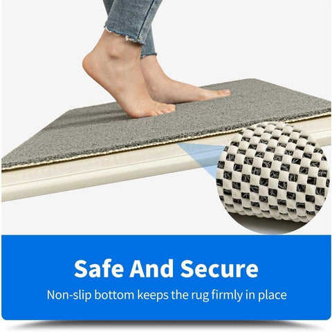 Anti Slip Bathroom Mat Non Slip Shower Floor Mat Quick Dry Soft Comfortable Rug - Beige-40x60cm
