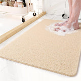 Anti Slip Bathroom Mat Non Slip Shower Floor Mat Quick Dry Soft Comfortable Rug - Beige-40x60cm