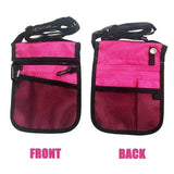 Nurse Pouch Waist Bag Medical Tool Organizer Pocket Belt with Keyring - Purple