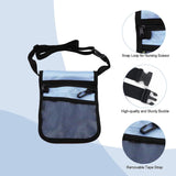 Nurse Pouch Waist Bag Medical Tool Organizer Pocket Belt with Keyring - Purple