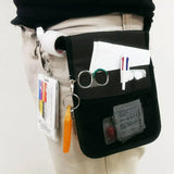 Nurse Pouch Waist Bag Medical Tool Organizer Pocket Belt with Keyring - Purple