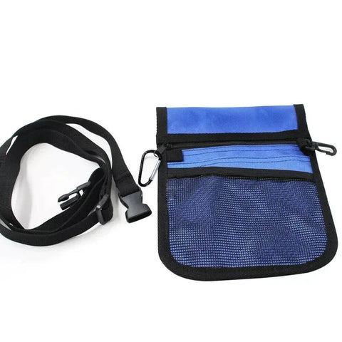 Nurse Pouch Waist Bag Medical Tool Organizer Pocket Belt with Keyring - Purple