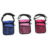 Nurse Pouch Waist Bag Medical Tool Organizer Pocket Belt with Keyring - Purple