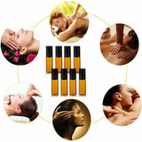 10Ml Roller Rollerball Perfume Essential Oil Roll On Ball Amber Glass Bottle - 5PCS