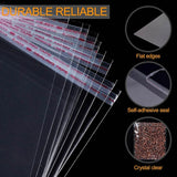 100Pcs Self-Adhesive Clear Opp Cellophane Bags with Air Hole - 8*12+2cm