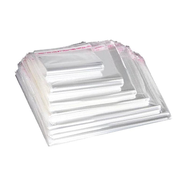 100Pcs Self-Adhesive Clear Opp Cellophane Bags with Air Hole - 8*12+2cm