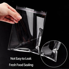 100Pcs Self-Adhesive Clear Opp Cellophane Bags with Air Hole - 8*12+2cm
