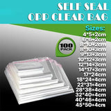100Pcs Self-Adhesive Clear Opp Cellophane Bags with Air Hole - 8*10+3cm