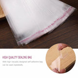 100Pcs Self-Adhesive Clear Opp Cellophane Bags with Air Hole - 8*10+3cm