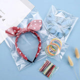 100Pcs Self-Adhesive Clear Opp Cellophane Bags with Air Hole - 8*10+3cm