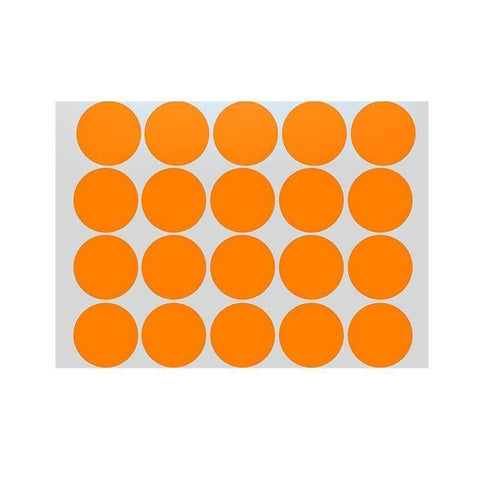 Orange Assorted Sizes Colour Sticker Dots Adhesive Round Labels Circular Spot Scrapbook - 13mm*132 Dots