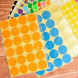 Orange Assorted Sizes Colour Sticker Dots Adhesive Round Labels Circular Spot Scrapbook - 13mm*132 Dots