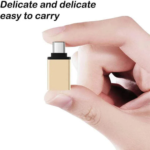 USB Type-C to USB 3.0 Adapter OTG Converter for Phone Tablet Laptop - Rose Gold