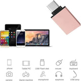 USB Type-C to USB 3.0 Adapter OTG Converter for Phone Tablet Laptop - Rose Gold