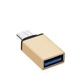 USB Type-C to USB 3.0 Adapter OTG Converter for Phone Tablet Laptop - Rose Gold