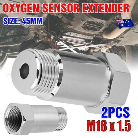 2X 45Mm O2 02 Oxygen Sensor Extender M18 X 1.5 Cel Fix Extension Spacer Adapter
