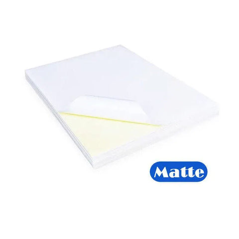 A4 Self Adhesive Sticker Paper Sheet Label Laser Inkjet Print Mailing Address - White Matte 2x4 *100 PCS