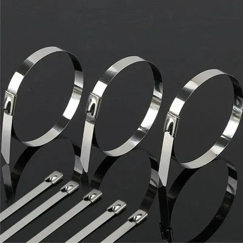20X Stainless Steel Cable Ties S304 Marine Grade Zip Strap Locking Wrap 100-800Mm - 4.6x700mm