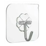 24-48Pcs Clear Seamless Adhesive Hook Strong Stick Wall Hook Load Kitchen Hanger - 24 PCS