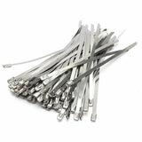 20X Stainless Steel Cable Ties S304 Marine Grade Zip Strap Locking Wrap 100-800Mm - 7.9x700mm