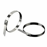 20X Stainless Steel Cable Ties S304 Marine Grade Zip Strap Locking Wrap 100-800Mm - 4.6x500mm