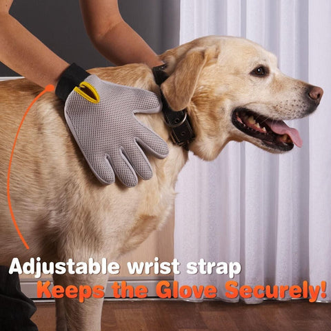Pet Dog Cat Massage Hair Removal Grooming Comb Touch Cleaning Brush Magic Glove - Green Left Hand