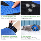 Pet Dog Cat Massage Hair Removal Grooming Comb Touch Cleaning Brush Magic Glove - Green Left Hand