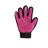 Pet Dog Cat Massage Hair Removal Grooming Comb Touch Cleaning Brush Magic Glove - Pink Right Hand