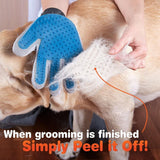 Pet Dog Cat Massage Hair Removal Grooming Comb Touch Cleaning Brush Magic Glove - Pink Right Hand