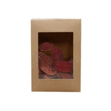10 Pack Kraft Paper Boxes with Window Disposable Cardboard Gift Catering Trays - 20X15X5CM