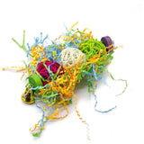 3PCS Bird Parrot Shredding Toys Chewing Foraging Hanging Cage Shredder Bell Toys
