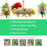 3PCS Bird Parrot Shredding Toys Chewing Foraging Hanging Cage Shredder Bell Toys