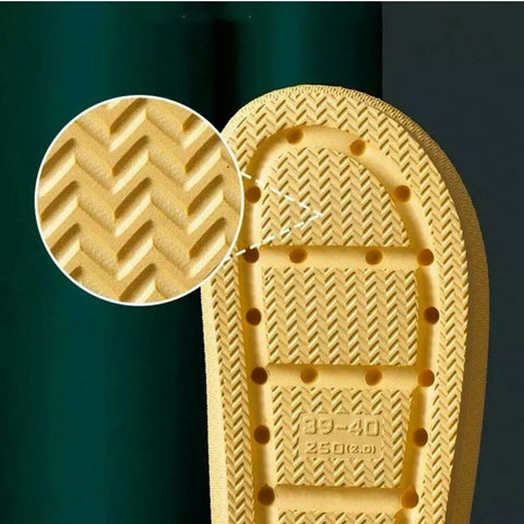 Ultra-Soft Pillow Slides EVA Slippers for Indoor Outdoor Use – Thick Anti-Slip Sole - Blue 44-45