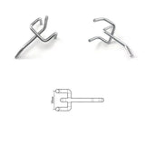50X Pegboard Hooks Metal Panel Valcano Peg Board Hook Steel 50 100 150 200 Mm - 10CM