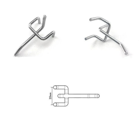 50X Pegboard Hooks Metal Panel Valcano Peg Board Hook Steel 50 100 150 200 Mm - 10CM