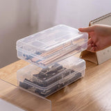 Large Capacity Transparent Plastic Pencil Case Multifunctional Student Art Box - Transparent