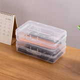 Large Capacity Transparent Plastic Pencil Case Multifunctional Student Art Box - Transparent