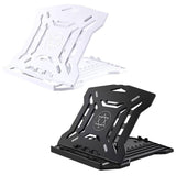 Adjustable Laptop Stand with 360-Degree Base for Desk Riser Home Office Holder - Black