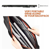Adjustable Laptop Stand with 360-Degree Base for Desk Riser Home Office Holder - Black