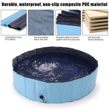 Pet Swimming Pool Foldable Portable Pool for Dogs Outdoor Summer Play - Red-120x30cm