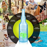 Durable Pet Teething Resistant Tennis Ball Wine Bottle Chew Toy for Dogs Play - Green-L