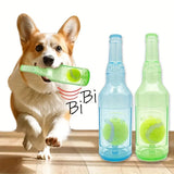 Durable Pet Teething Resistant Tennis Ball Wine Bottle Chew Toy for Dogs Play - Green-L